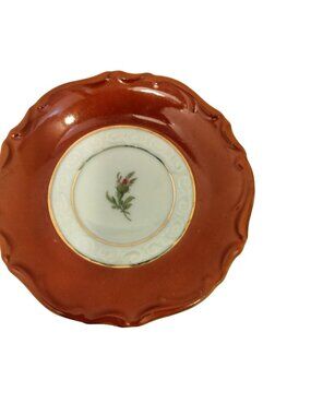 Rosebud Red Saucer RW Bavaria Germany Maria Theresia Fine Porcelain